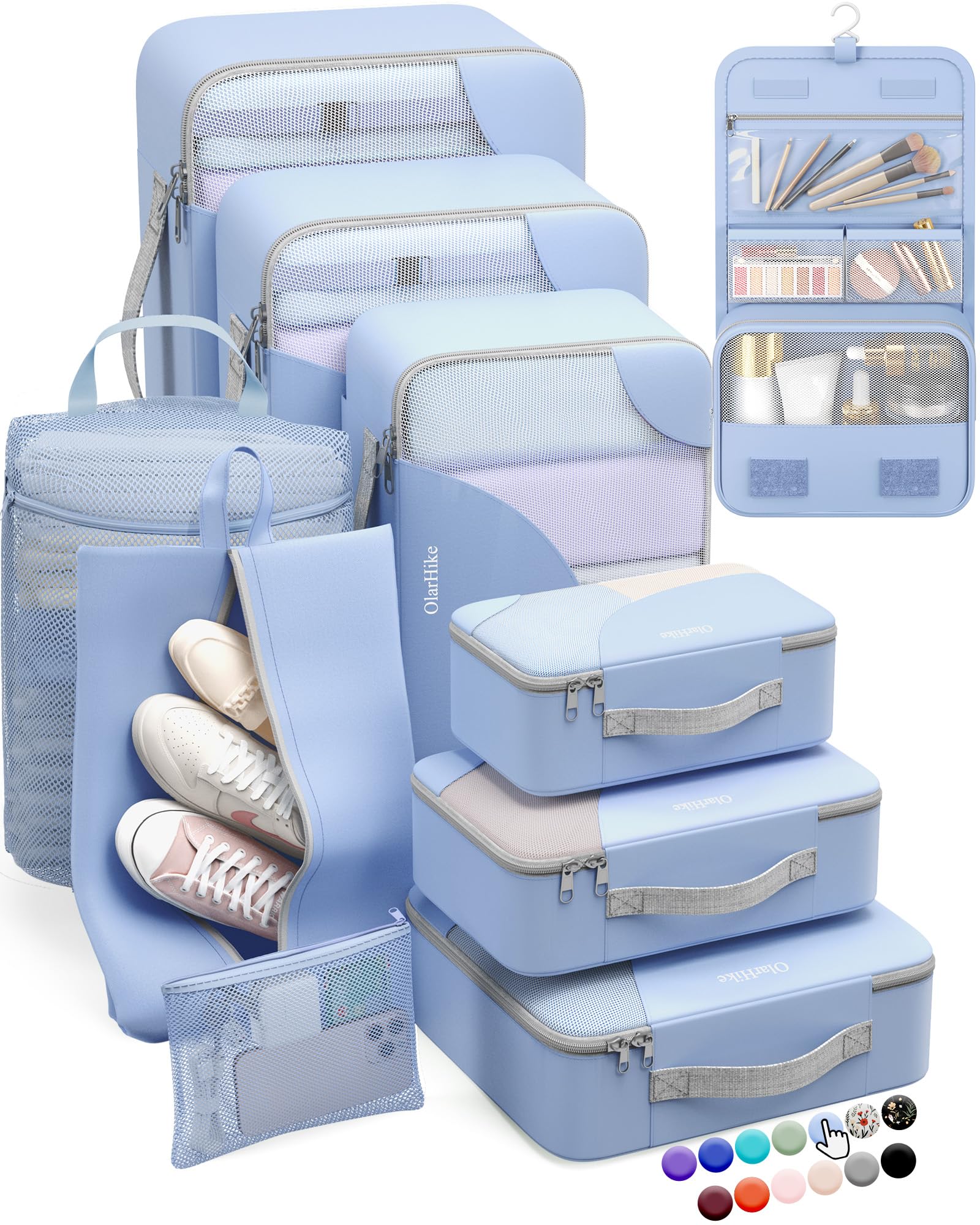 OlarHike Travel Cube Set - Cream Organizer & Gifts -  by Handbags Specialist Headquarter | Available at Handbags Specialist Headquarter