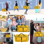 Foldable 65L Duffle Bag with Shoe Compartment