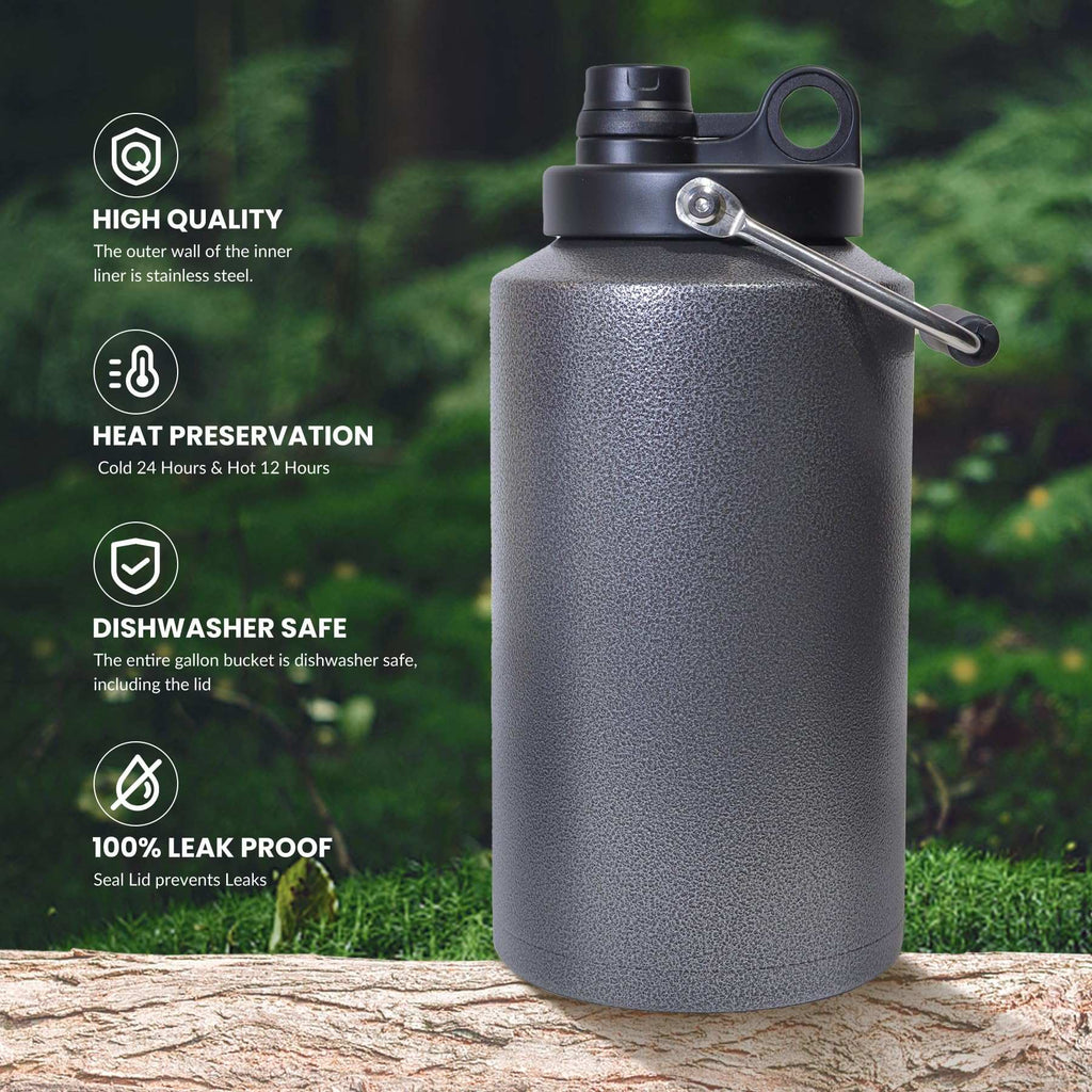 HydraGuard 128oz: Dual-Vacuum Stainless Water Jug - Water Bottles by Handbags Specialist Headquarter | Available at Handbags Specialist Headquarter