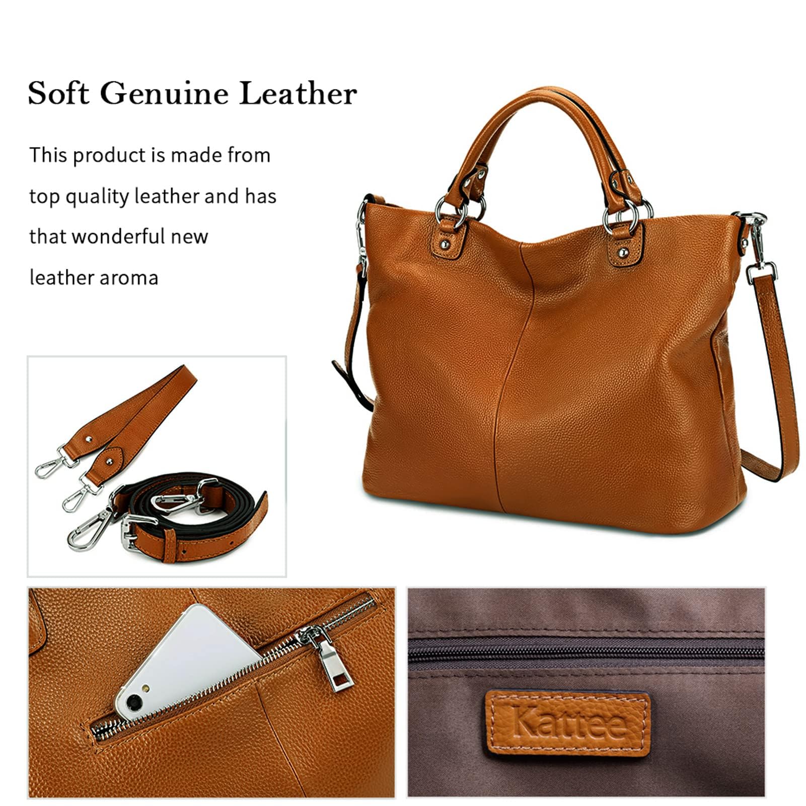 Kattee Women's Leather Tote Bag