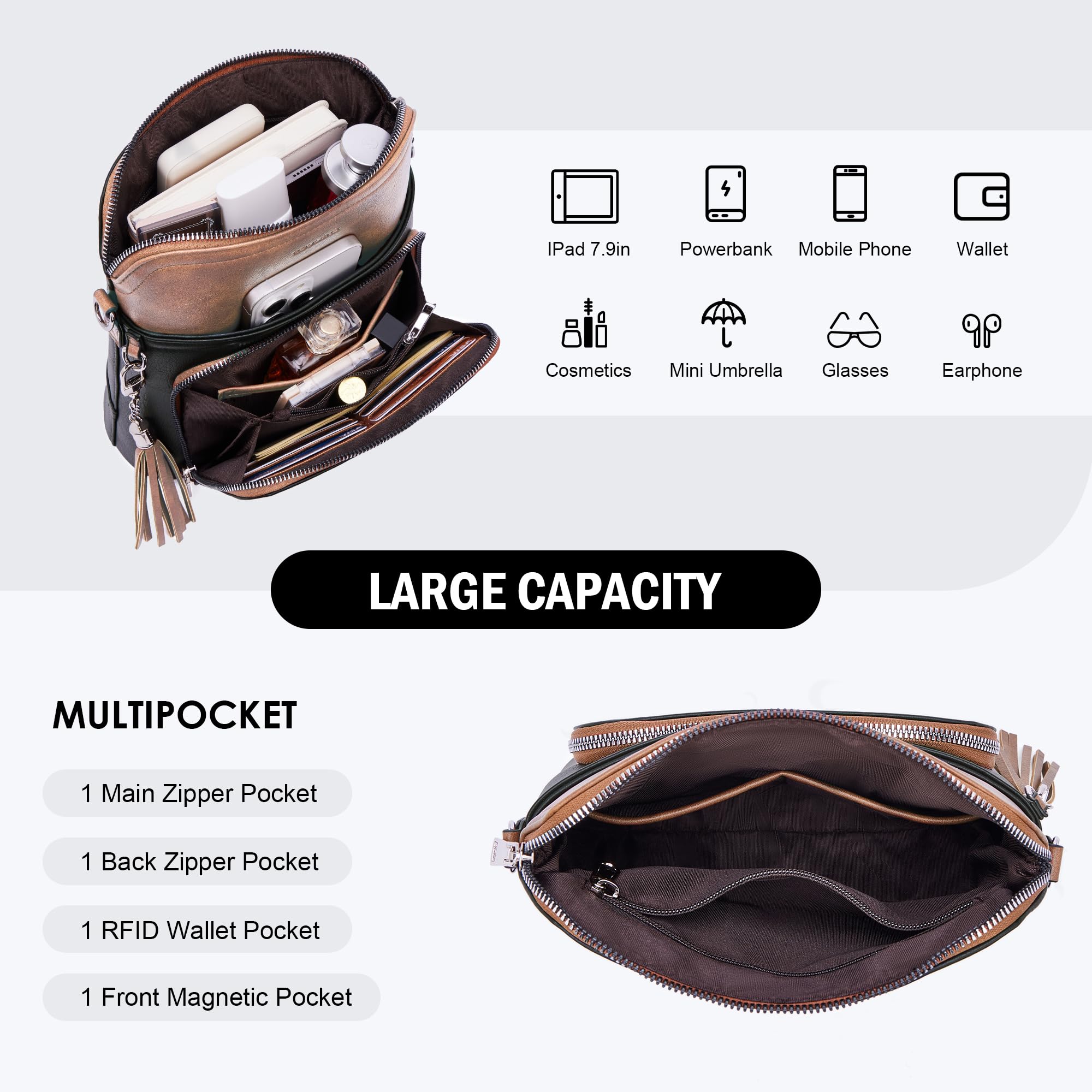 Tassel Charm Crossbody Bag for Women -  by Handbags Specialist Headquarter | Available at Handbags Specialist Headquarter