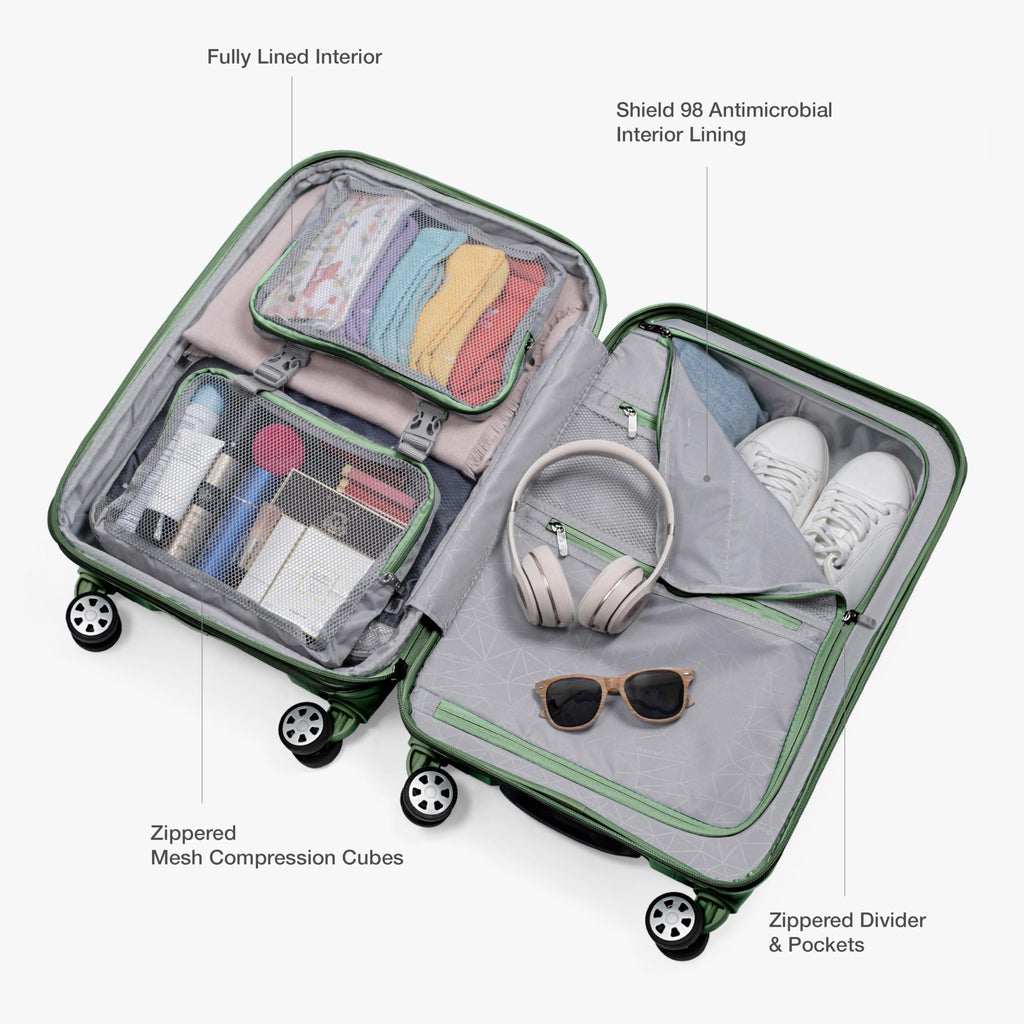 Traveler's Choice Indestructible 22 Spinner Carry-on - Luggage Travel Bags by Handbags Specialist Headquarter | Available at Handbags Specialist Headquarter