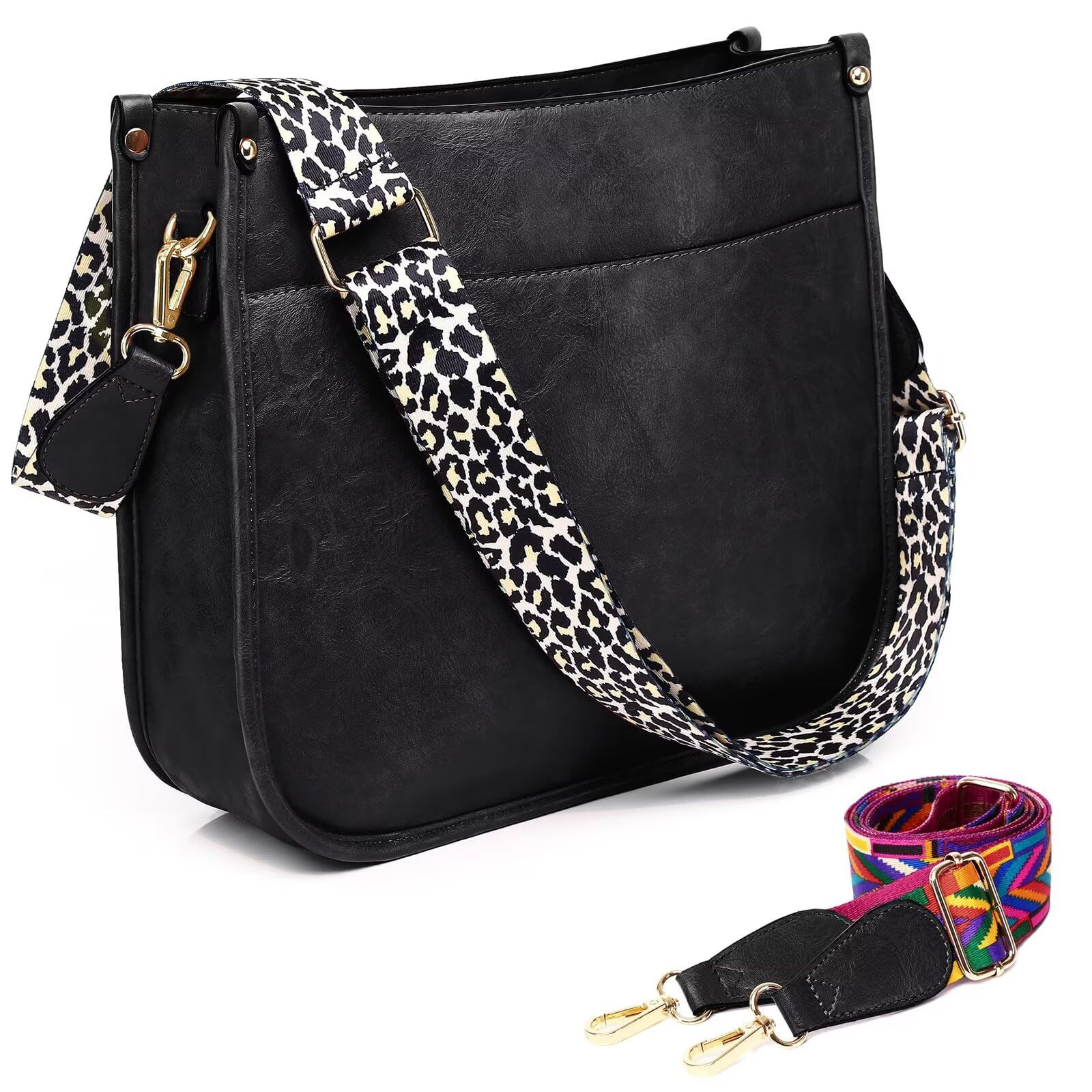 AUYOCO Chic Vegan Leather Crossbody Bag with Strap -  by Handbags Specialist Headquarter | Available at Handbags Specialist Headquarter