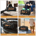 Canvas Duffle Bag for Travel 50L Expandable Travel Duffel Bags for Men Women Weekender Overnight Bag with Shoes Compartment - Dark Grey – ##variant## 