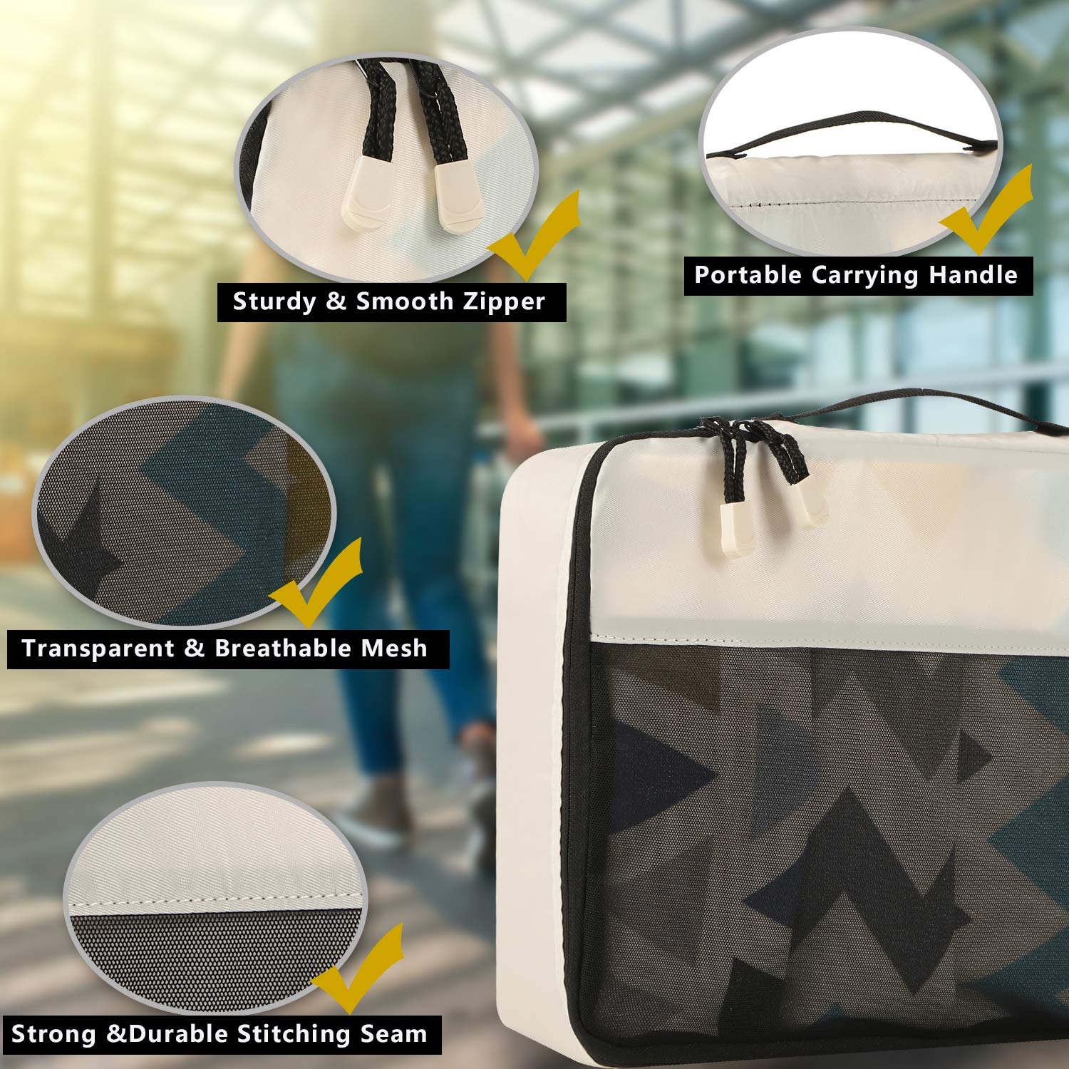 BAGAIL Travel Cubes: 8/9 Set Packing Organizers -  by Handbags Specialist Headquarter | Available at Handbags Specialist Headquarter