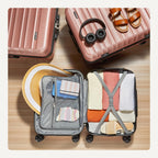 Rose Gold Hardside Carry-On - Luggage Travel Bags by Handbags Specialist Headquarter | Available at Handbags Specialist Headquarter