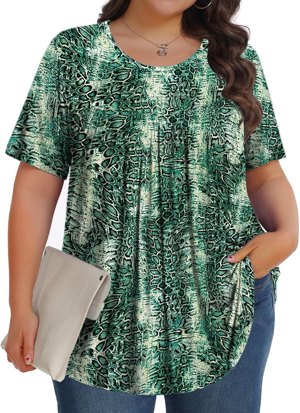 SoftTunic-Plus Crew SS - Tops by Handbags Specialist Headquarter | Available at Handbags Specialist Headquarter