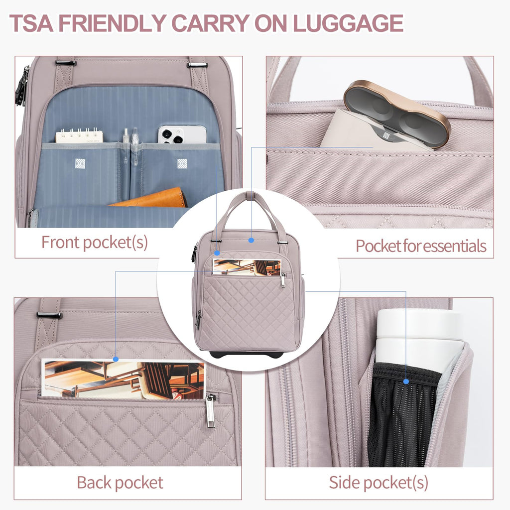 EMPSIGN 16 Wheeled Underseat Travel Bag -  by Handbags Specialist Headquarter | Available at Handbags Specialist Headquarter