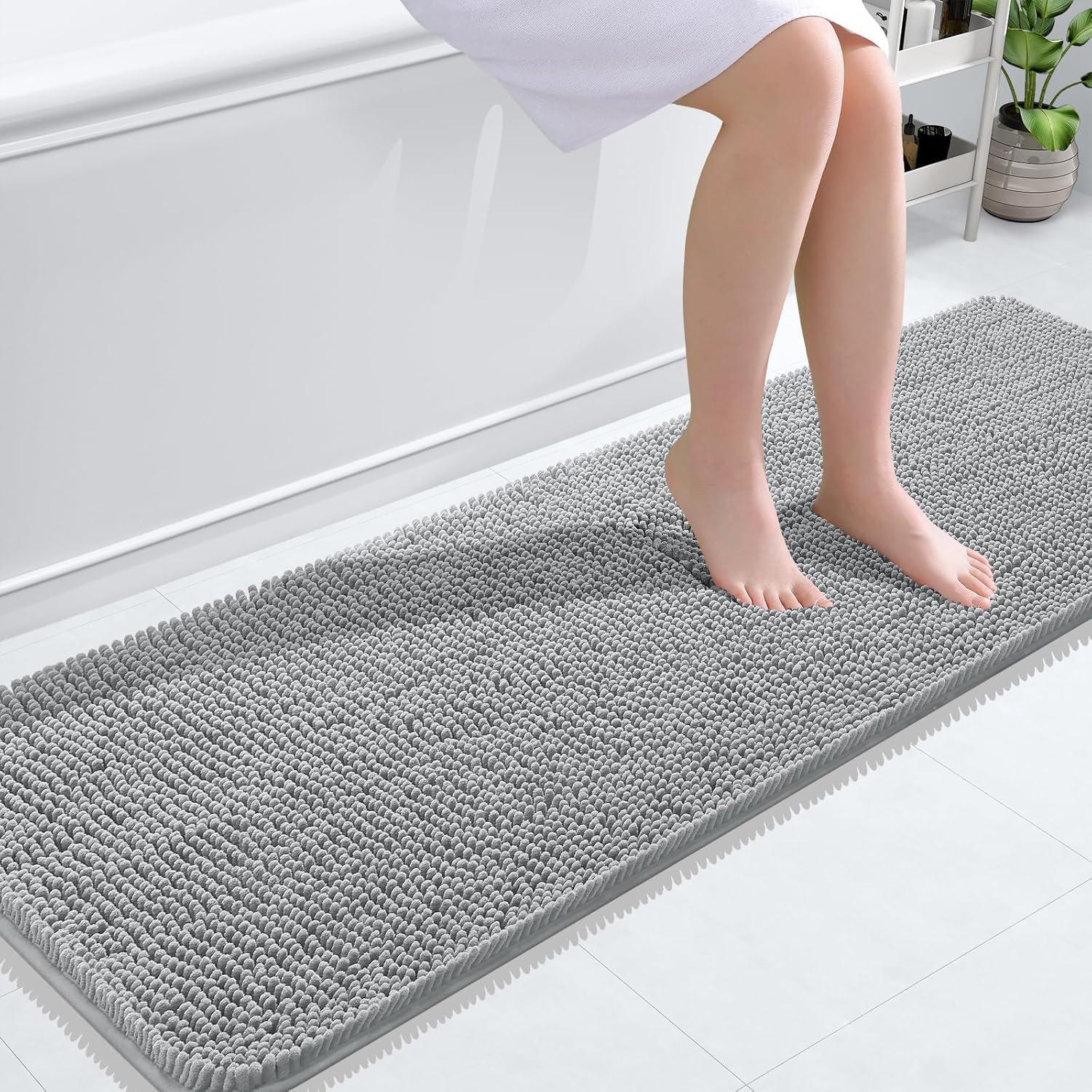 OLANLY Luxe Chenille Bath Mat - Quick Dry & Soft - Decor by Handbags Specialist Headquarter | Available at Handbags Specialist Headquarter