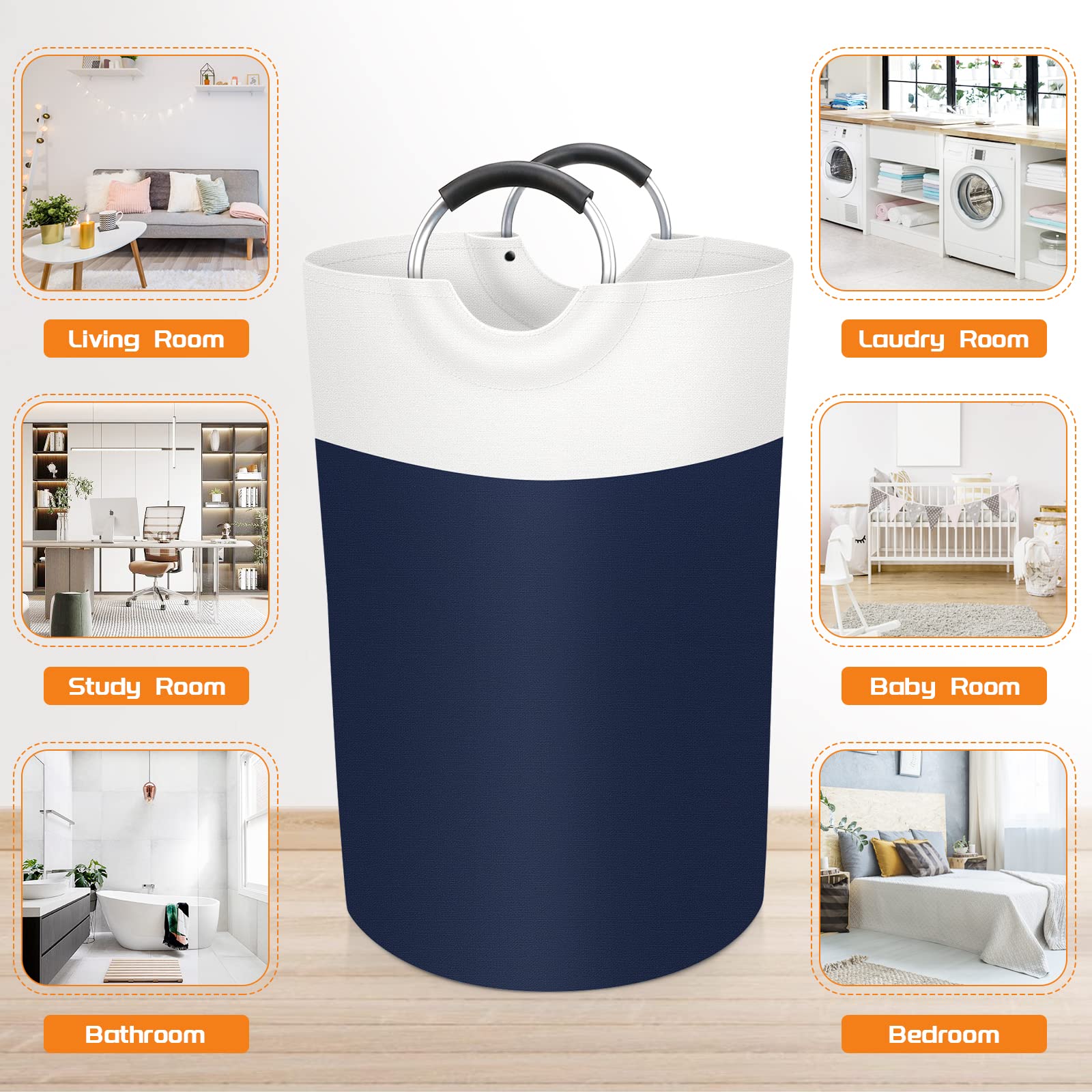 BlissTotes 90L Collapsible Laundry Hamper - Black - Laundry Baskets by Handbags Specialist Headquarter | Available at Handbags Specialist Headquarter