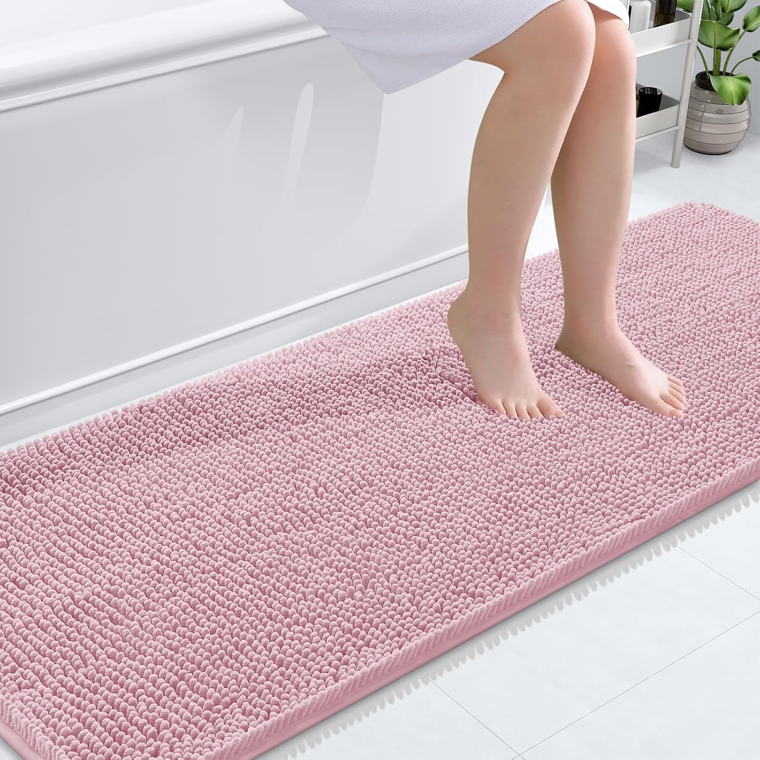 OLANLY Luxe Chenille Bath Mat - Quick Dry & Soft - Decor by Handbags Specialist Headquarter | Available at Handbags Specialist Headquarter