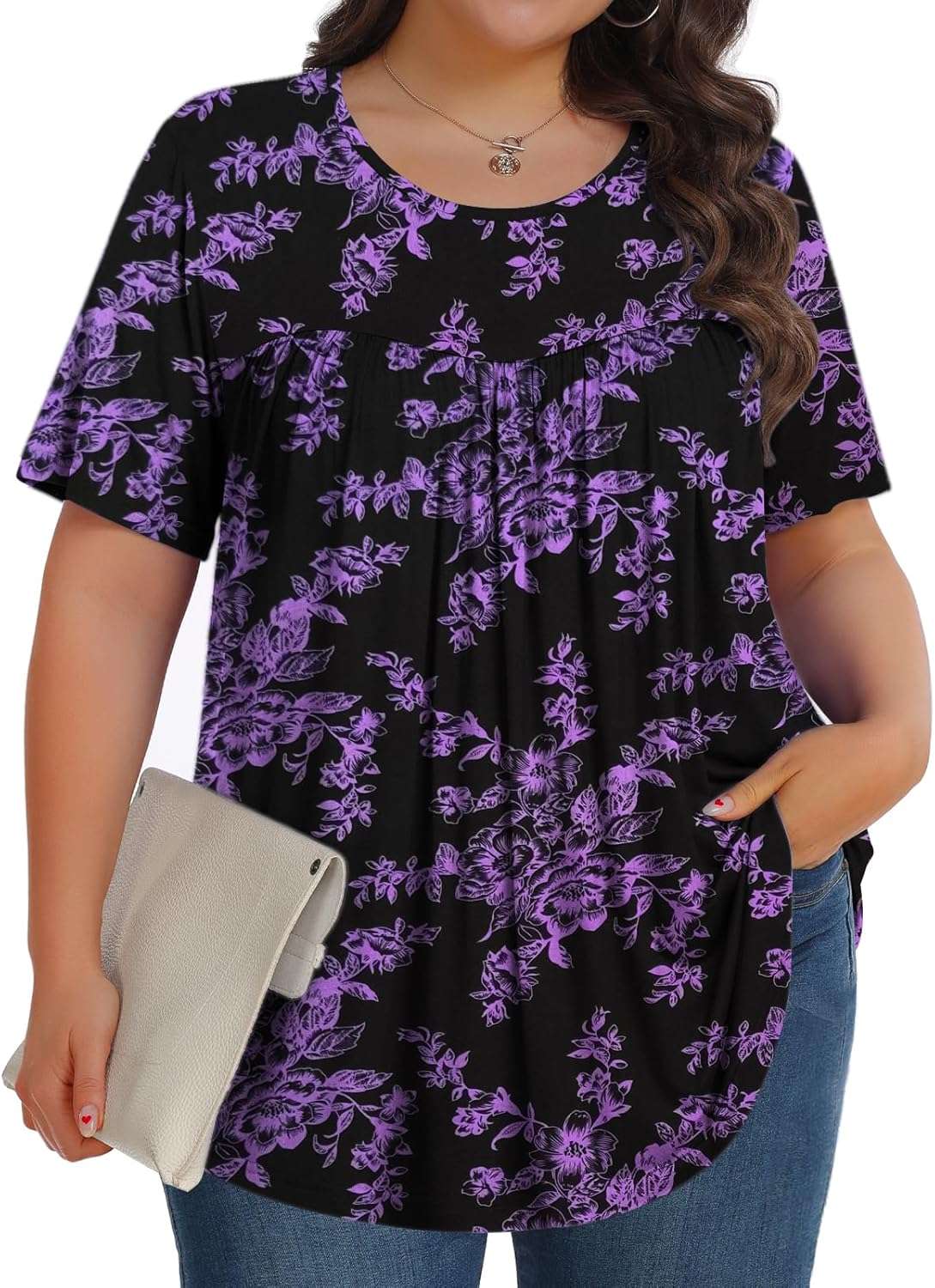 SoftTunic-Plus Crew SS - Tops by Handbags Specialist Headquarter | Available at Handbags Specialist Headquarter