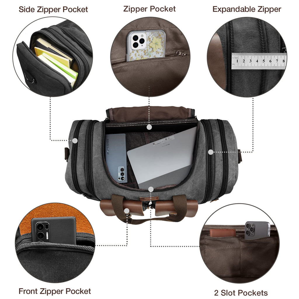 Wildroad 50L Waxed Canvas Waterproof Duffle Bag
