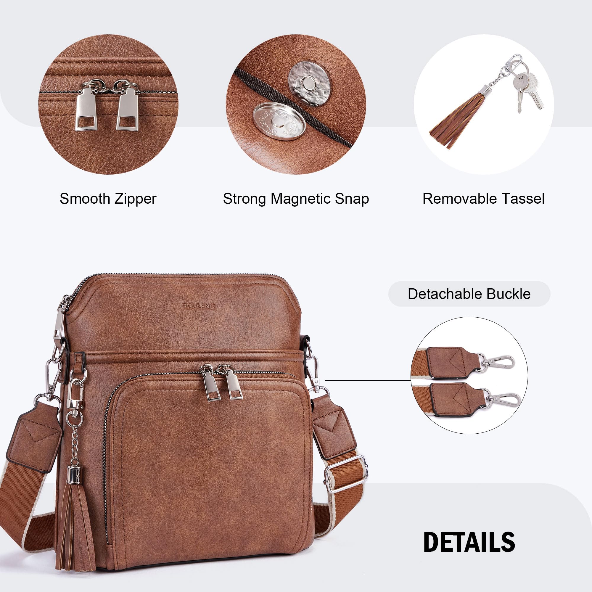 Tassel Charm Crossbody Bag for Women -  by Handbags Specialist Headquarter | Available at Handbags Specialist Headquarter