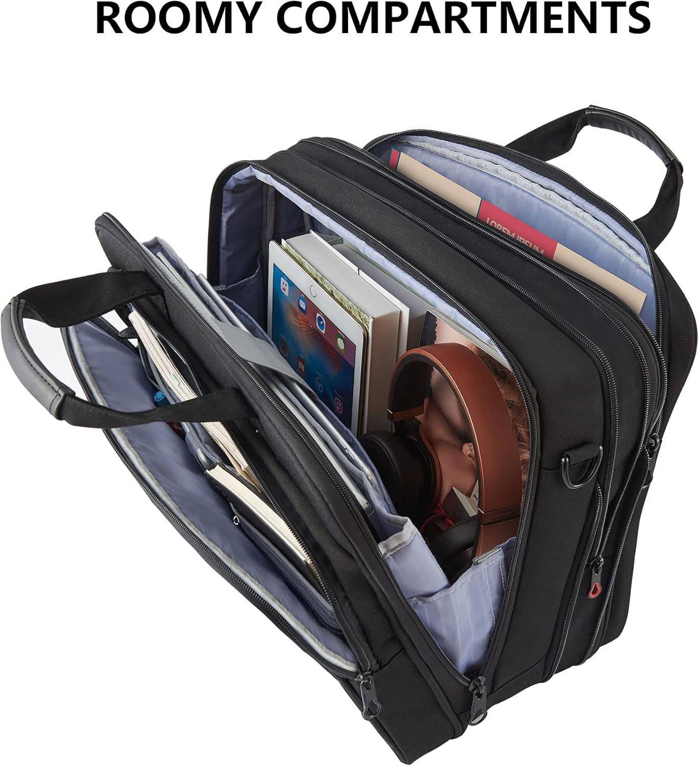 KROSER Laptop Bag up to 17.3 Expandable - Black