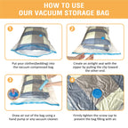 CozyVac Travel Bags with Pump - 6 Pack Space Savers -  by Handbags Specialist Headquarter | Available at Handbags Specialist Headquarter