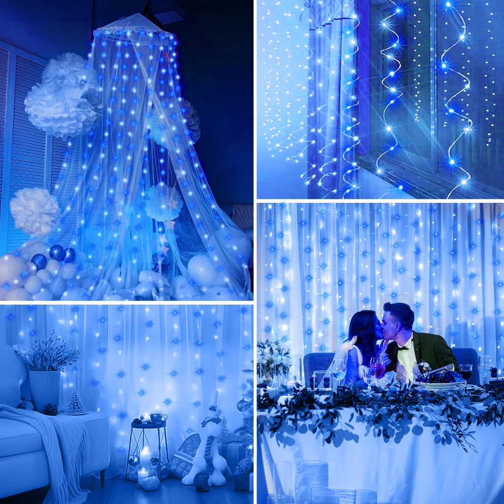 Minetom 300 LED Dimmable Fairy Curtain Lights - Decor by Handbags Specialist Headquarter | Available at Handbags Specialist Headquarter