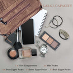 ELDA Chic Crossbody: Soft PU Leather Multi-Pocket Bag - Handbags by Handbags Specialist Headquarter | Available at Handbags Specialist Headquarter