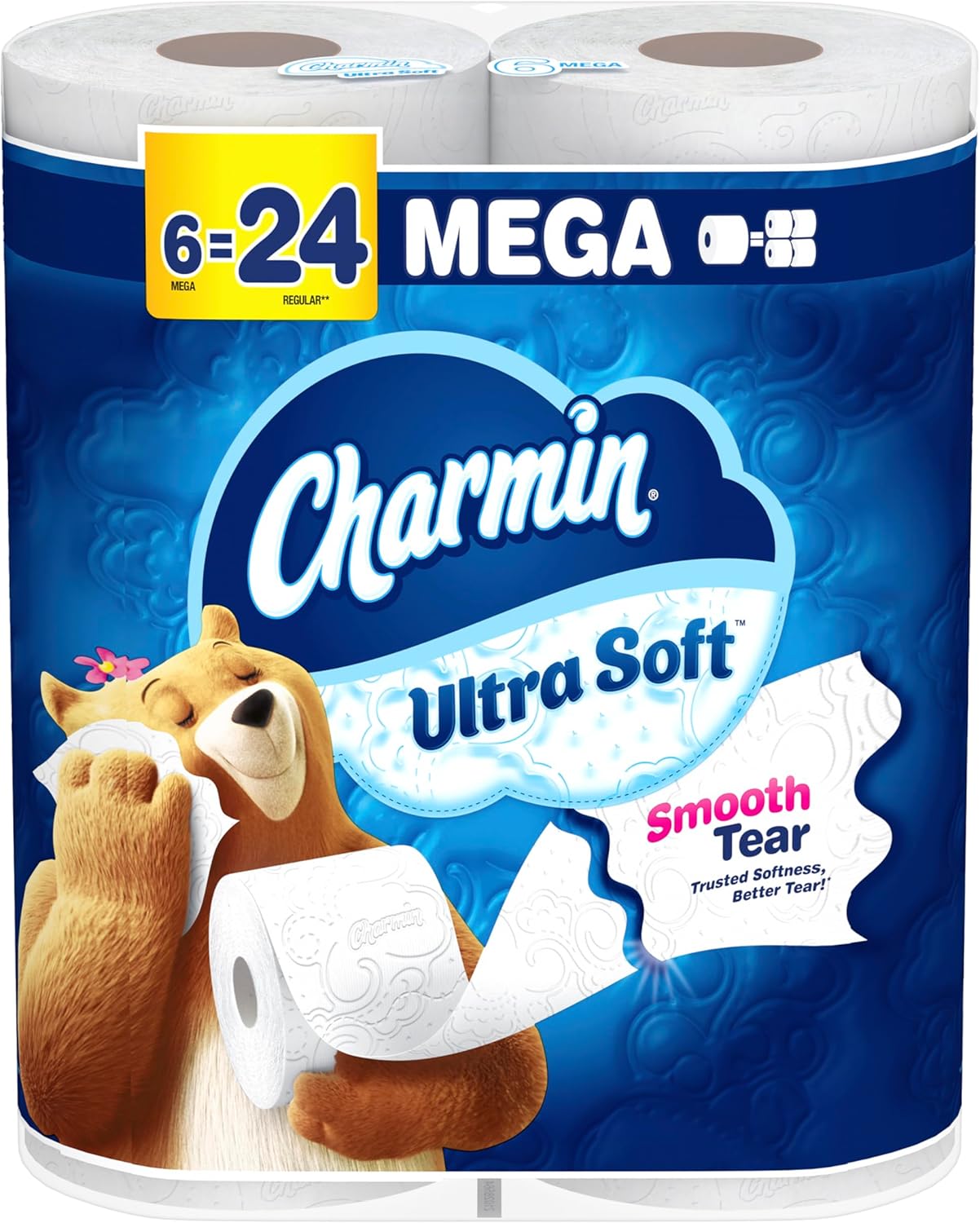 Charmin Cloud Soft: 6 Mega = 24 Regular Rolls - Toilet Paper by Handbags Specialist Headquarter | Available at Handbags Specialist Headquarter