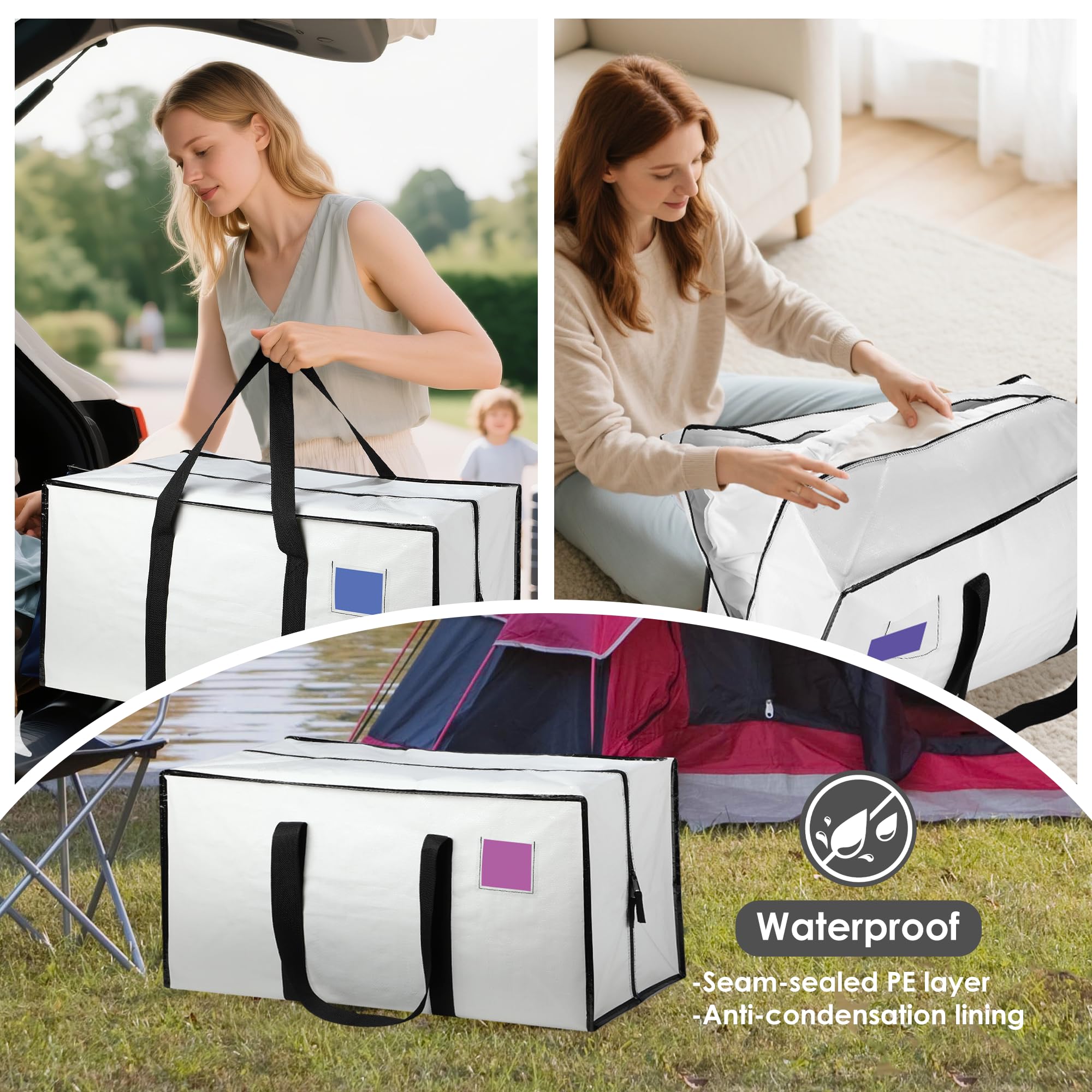 6 Pack XL Heavy Duty Moving Bags - Dark Blue