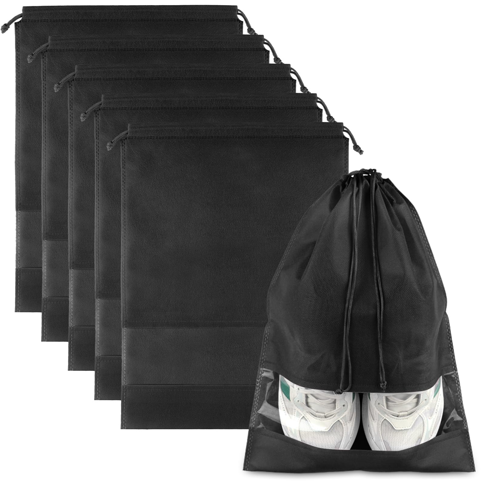 Travel Clear Shoe Bags - 5 Pack Waterproof Storage -  by Handbags Specialist Headquarter | Available at Handbags Specialist Headquarter