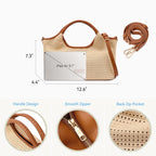 BOSTANTEN Leather Satchel Crossbody Handbag for Women