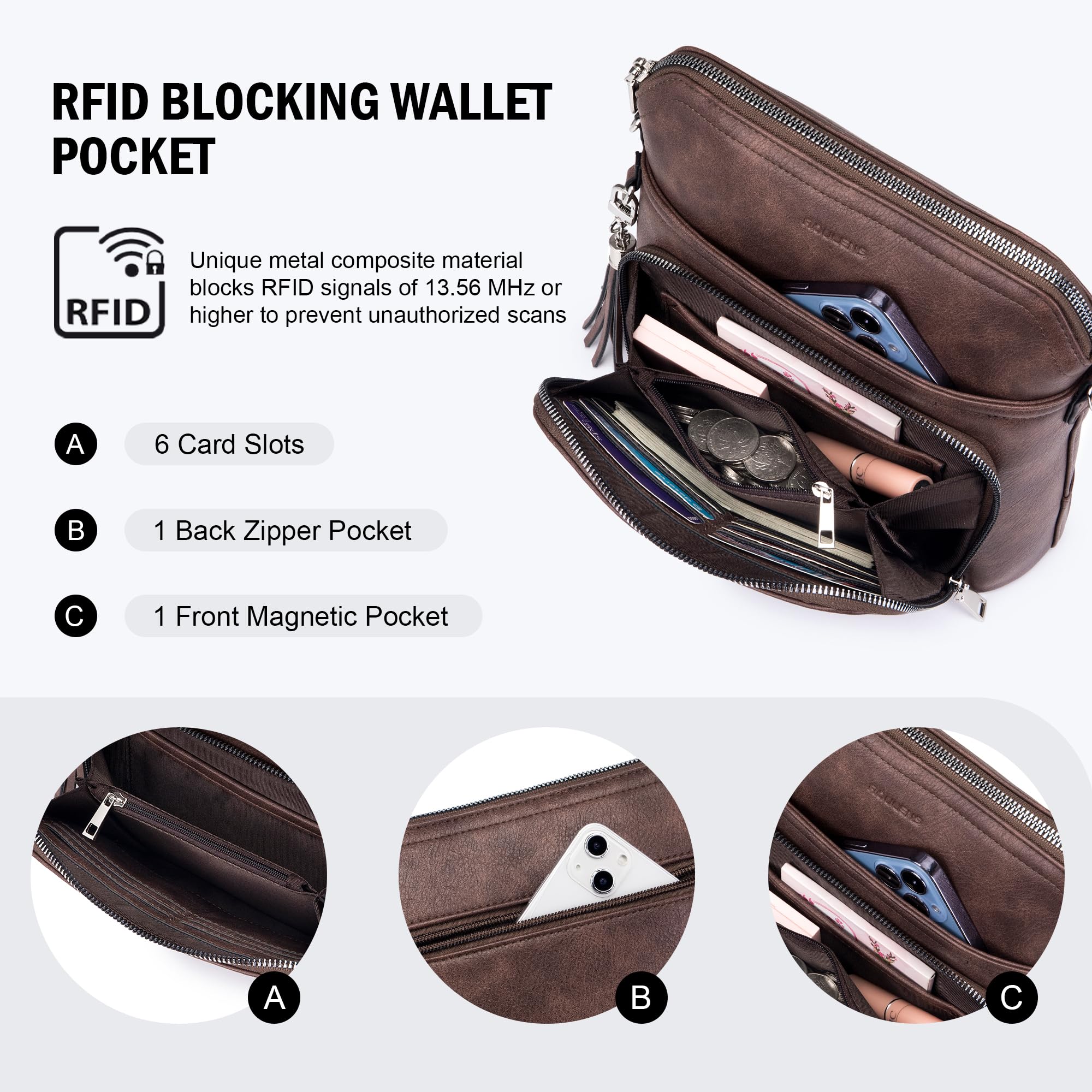 Tassel Charm Crossbody Bag for Women -  by Handbags Specialist Headquarter | Available at Handbags Specialist Headquarter