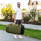 AquaRoll 29 Quilted Wheeled Duffle Backpack -  by Handbags Specialist Headquarter | Available at Handbags Specialist Headquarter