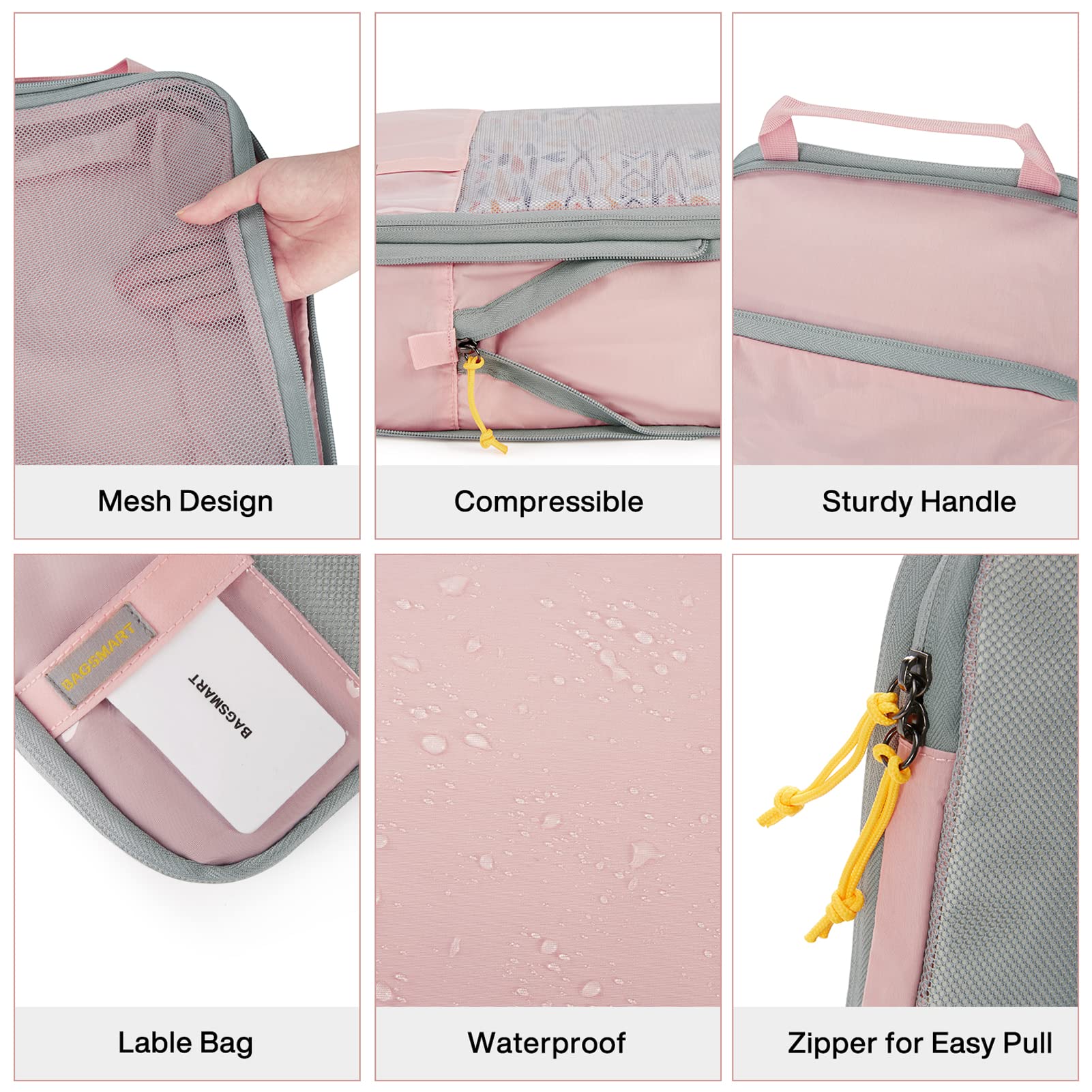 PackPro 6 Set Compression Cubes for Travel - Luggage Travel Bags by Handbags Specialist Headquarter | Available at Handbags Specialist Headquarter