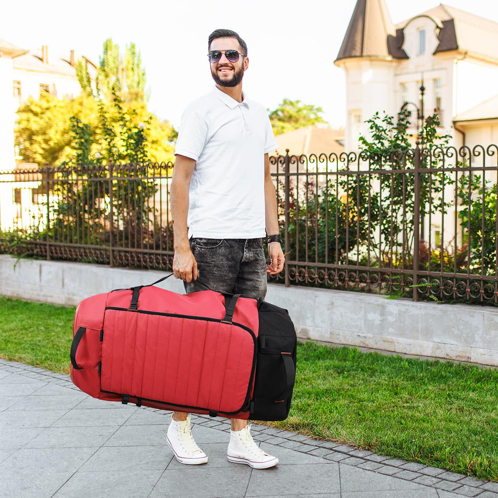 AquaRoll 29 Quilted Wheeled Duffle Backpack -  by Handbags Specialist Headquarter | Available at Handbags Specialist Headquarter