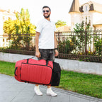 AquaRoll 29 Quilted Wheeled Duffle Backpack -  by Handbags Specialist Headquarter | Available at Handbags Specialist Headquarter