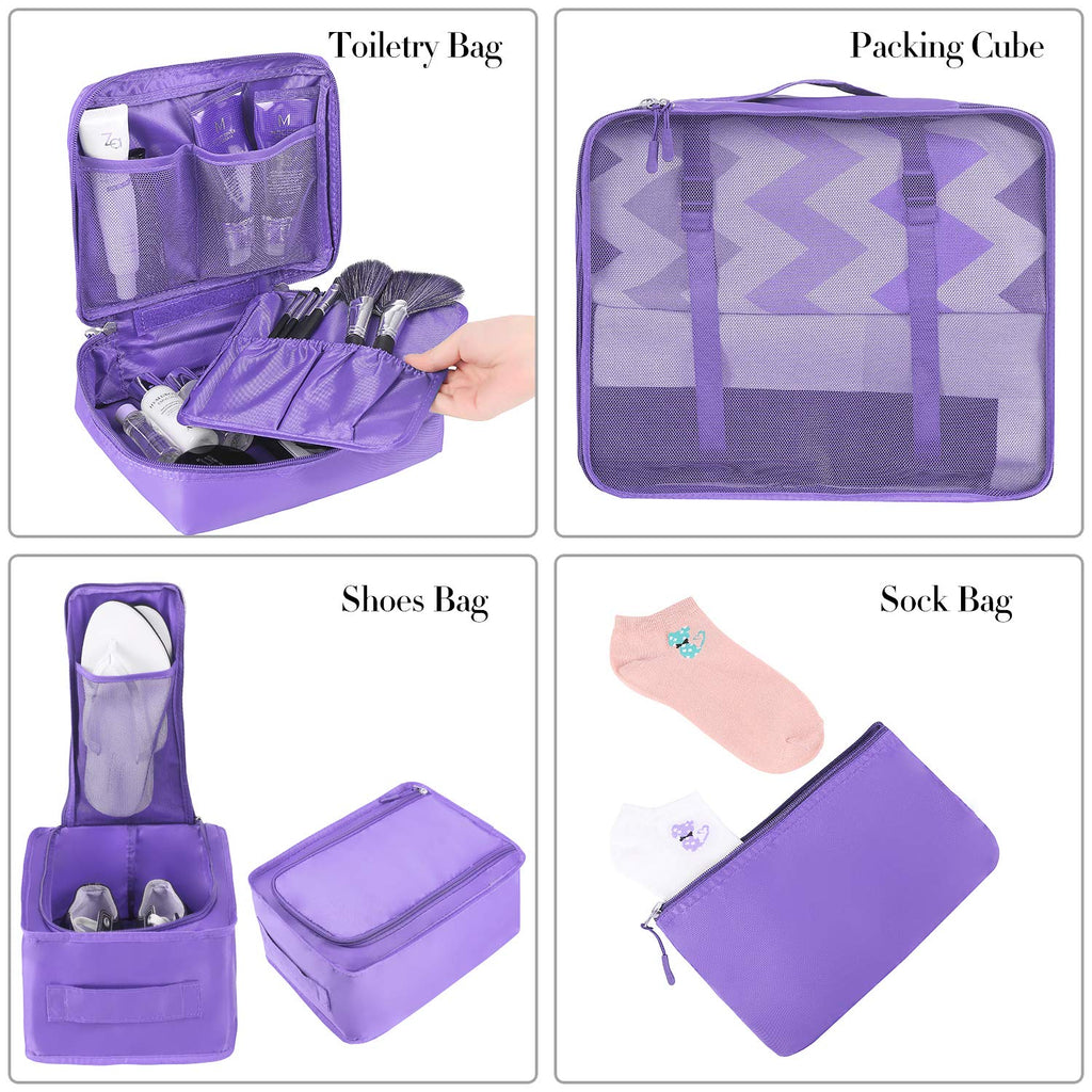 TravelMate 8-Piece Packing Cubes - Luggage Travel Bags by Handbags Specialist Headquarter | Available at Handbags Specialist Headquarter