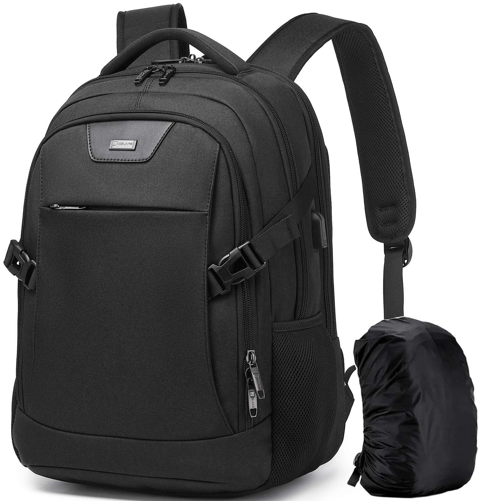 DUSLANG Travel Laptop Backpack with USB Port - Black - Backpack Bags by Handbags Specialist Headquarter | Available at Handbags Specialist Headquarter