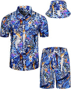 TUNEVUSE Men's Hawaiian Shirt & Shorts Set