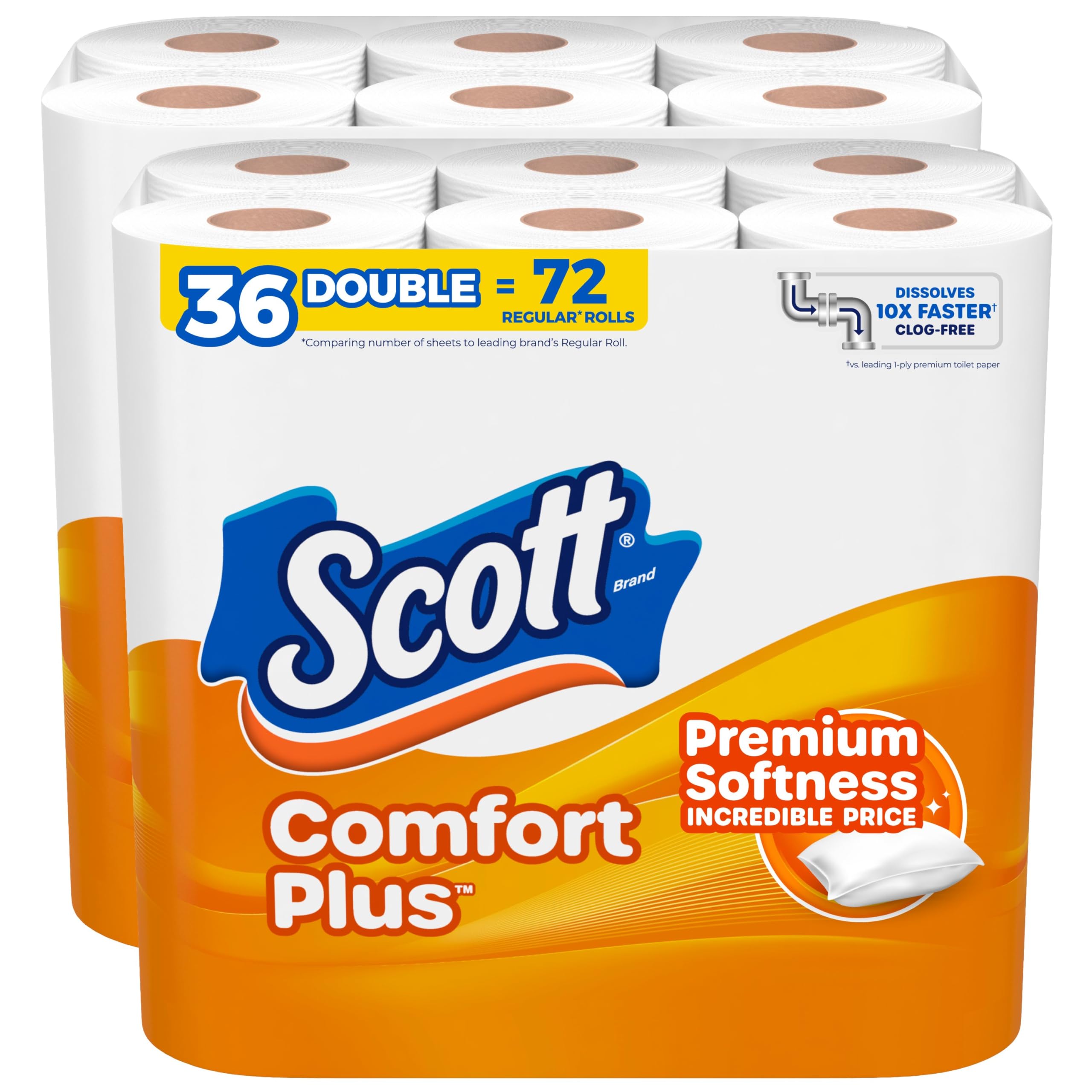 Scott SoftEase: 12 Double Rolls, Septic-Safe Tissue - Toilet Paper by Handbags Specialist Headquarter | Available at Handbags Specialist Headquarter