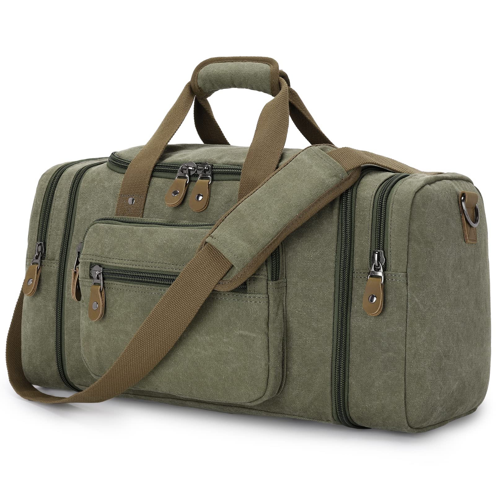 Expandable Canvas Travel Duffel Bag 60L – Versatile, Spacious, Durable Design