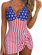 SUUKSESS Women's Tummy Control One Piece Swim Dress