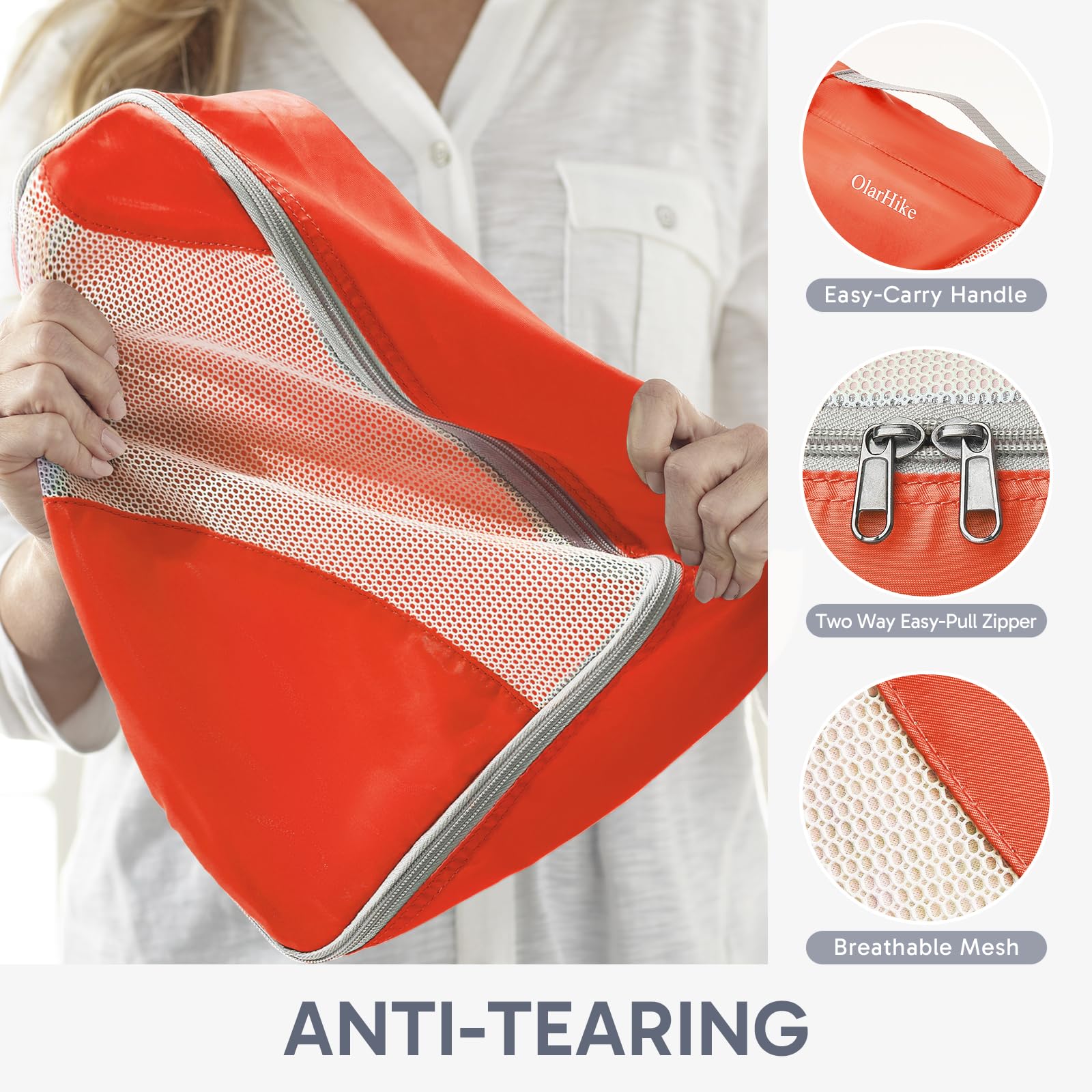 OlarHike Travel Cube Set - Cream Organizer & Gifts -  by Handbags Specialist Headquarter | Available at Handbags Specialist Headquarter