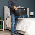 Ivory Wicker Mind Reader 40L Laundry Basket - Laundry Baskets by Handbags Specialist Headquarter | Available at Handbags Specialist Headquarter