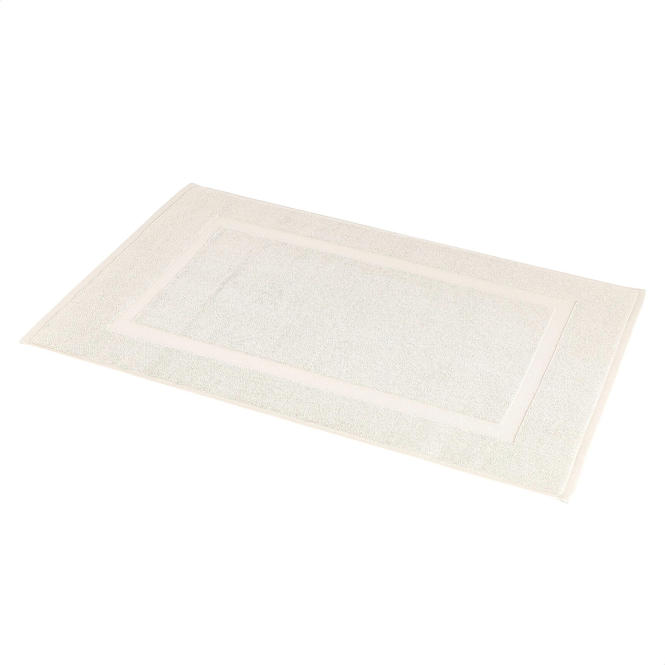 Soft Silver Banded Bath Rug Mat - Decor by Handbags Specialist Headquarter | Available at Handbags Specialist Headquarter