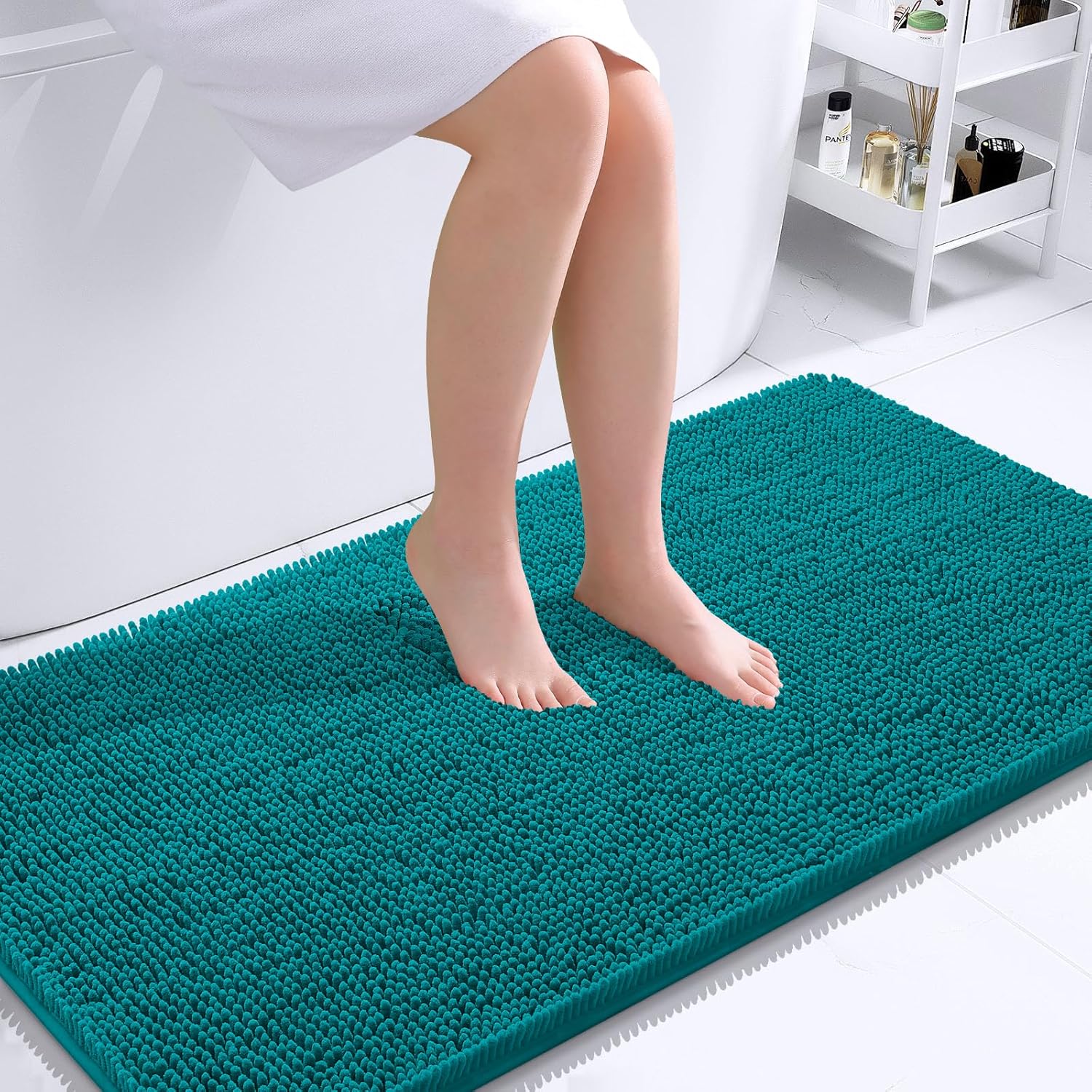 OLANLY Luxe Chenille Bath Mat - Quick Dry & Soft - Decor by Handbags Specialist Headquarter | Available at Handbags Specialist Headquarter