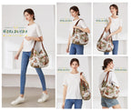Worldlyda Women Canvas Embroidered Hobo Tote Bag