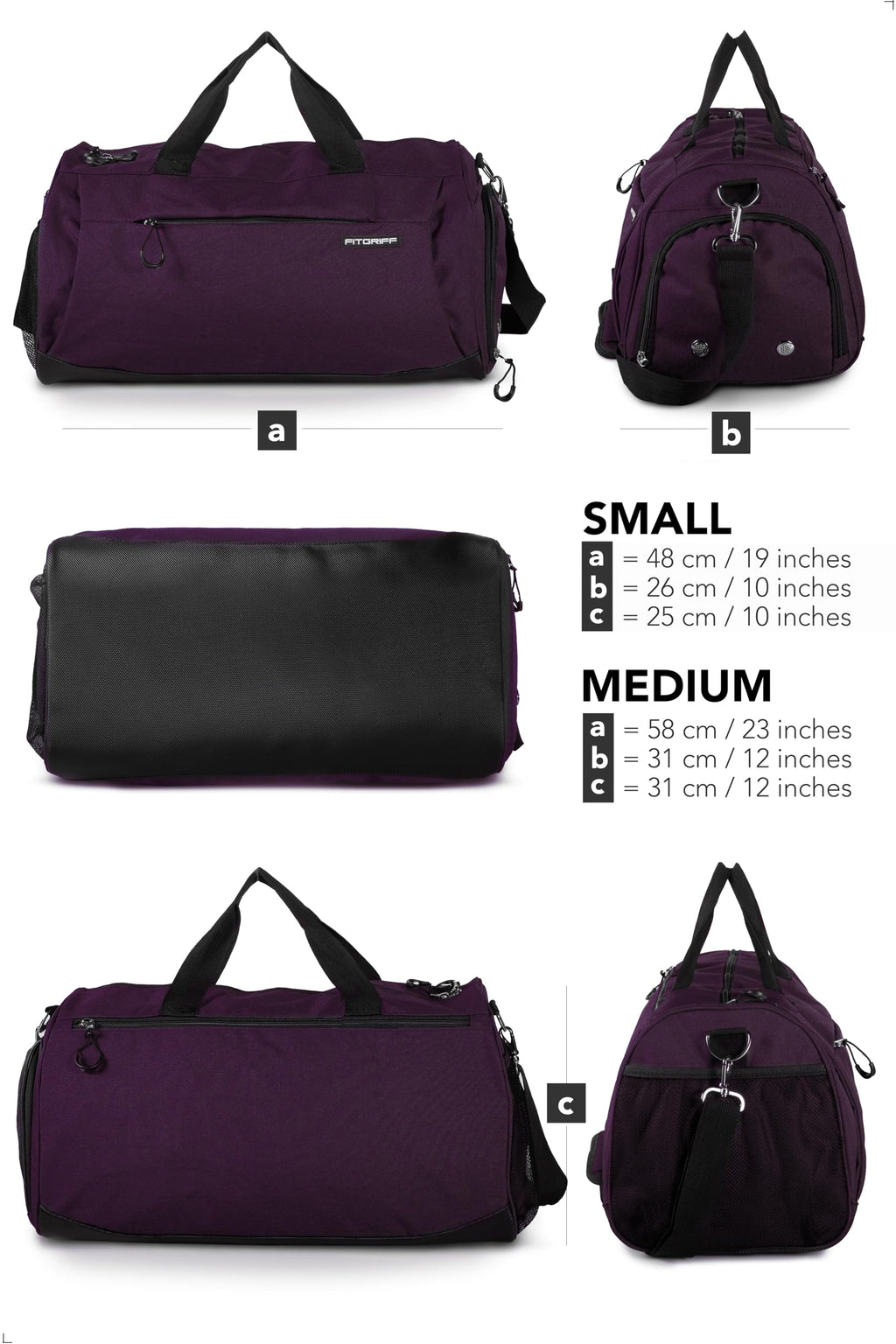 Fitgriff® Gym Bag with Shoe & Wet Compartment