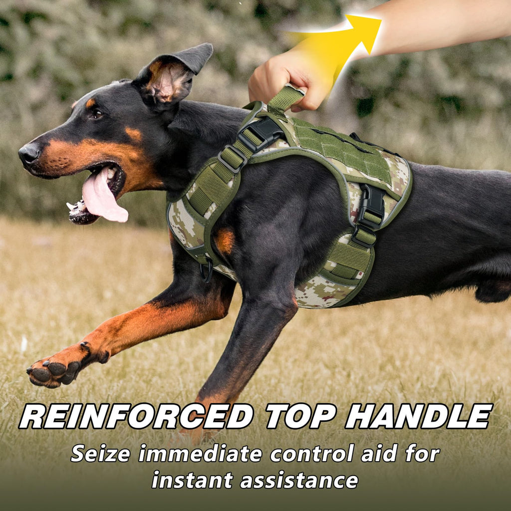 GuardianGrip Tactical Dog Vest - Large, Reflective, Green -  by Handbags Specialist Headquarter | Available at Handbags Specialist Headquarter