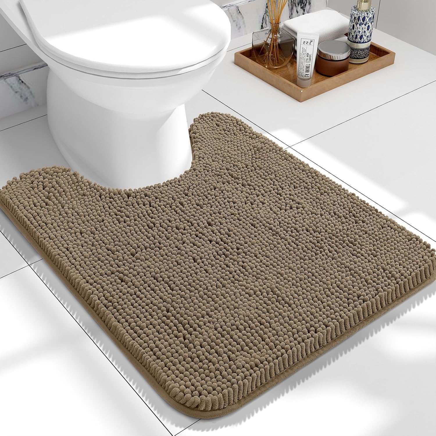 OLANLY Luxe Chenille Bath Mat - Quick Dry & Soft - Decor by Handbags Specialist Headquarter | Available at Handbags Specialist Headquarter
