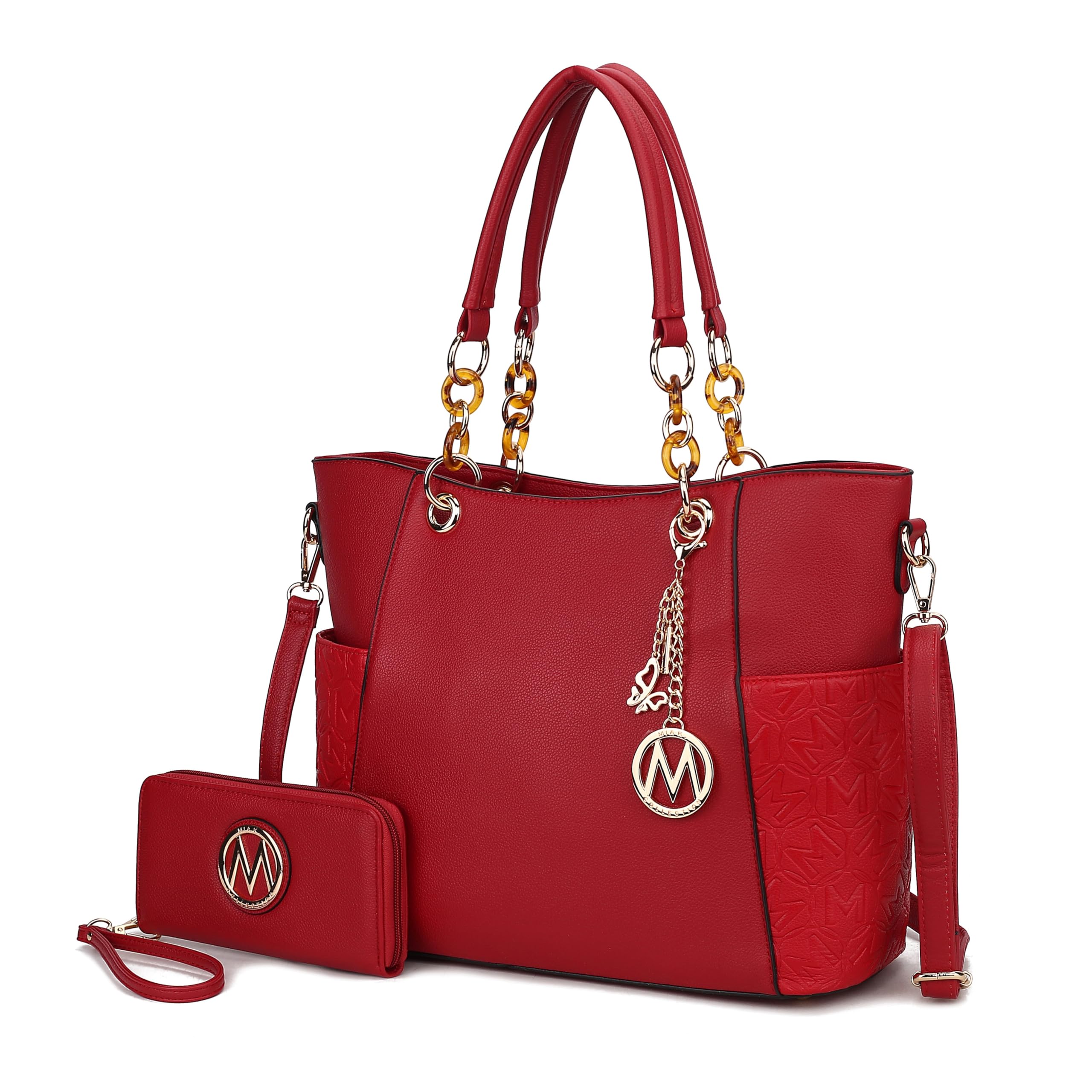 MKF Collection Vegan Leather Tote & Wallet Set