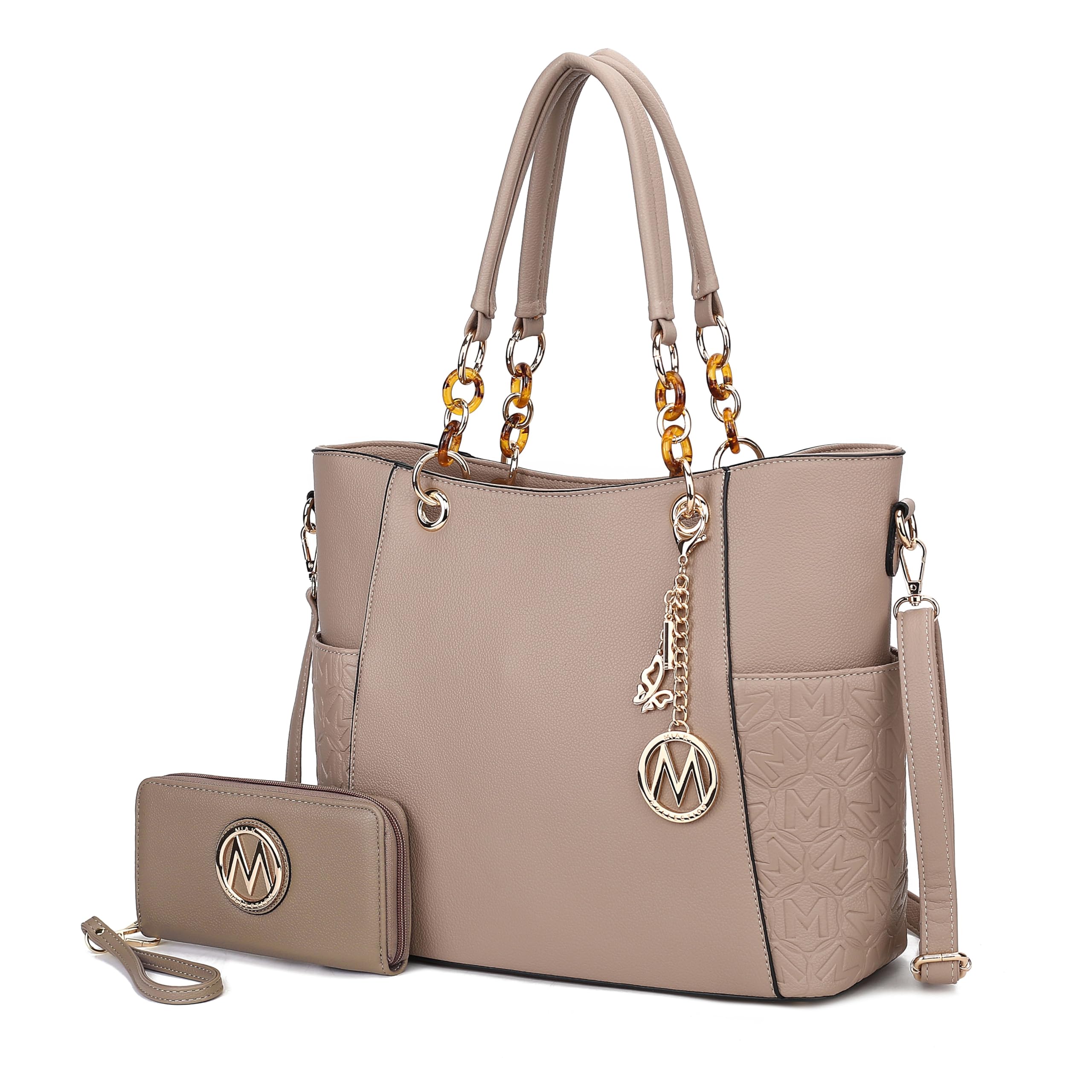MKF Collection Vegan Leather Tote & Wallet Set
