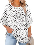 Plus Size Ruffle Sleeve Tunic Top