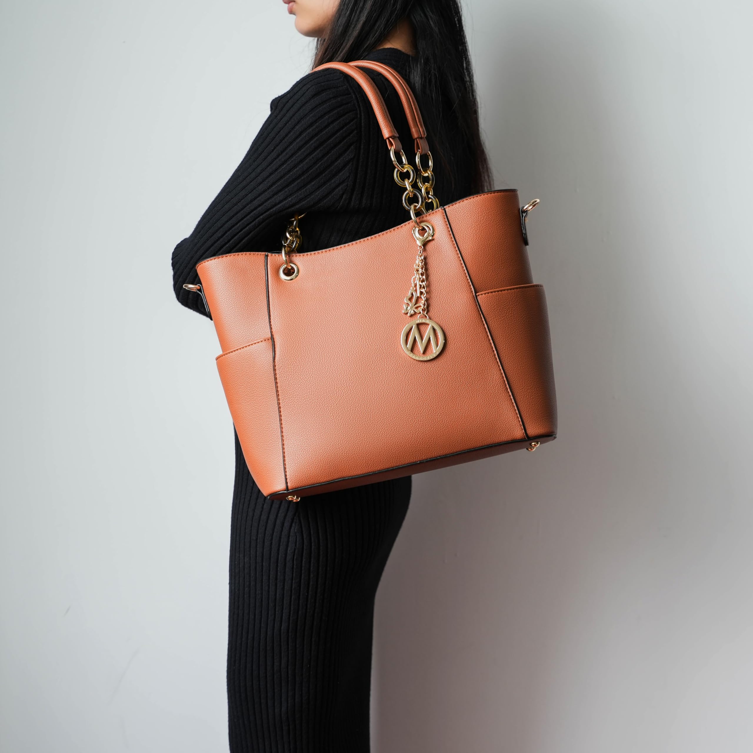 MKF Collection Vegan Leather Tote & Wallet Set