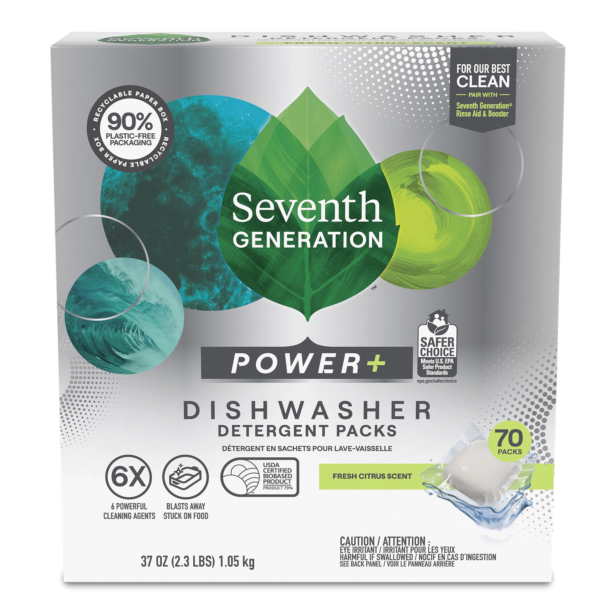 SeventhGen Citrus Sparkle Dishwasher Tabs Duo Pack -  by Handbags Specialist Headquarter | Available at Handbags Specialist Headquarter